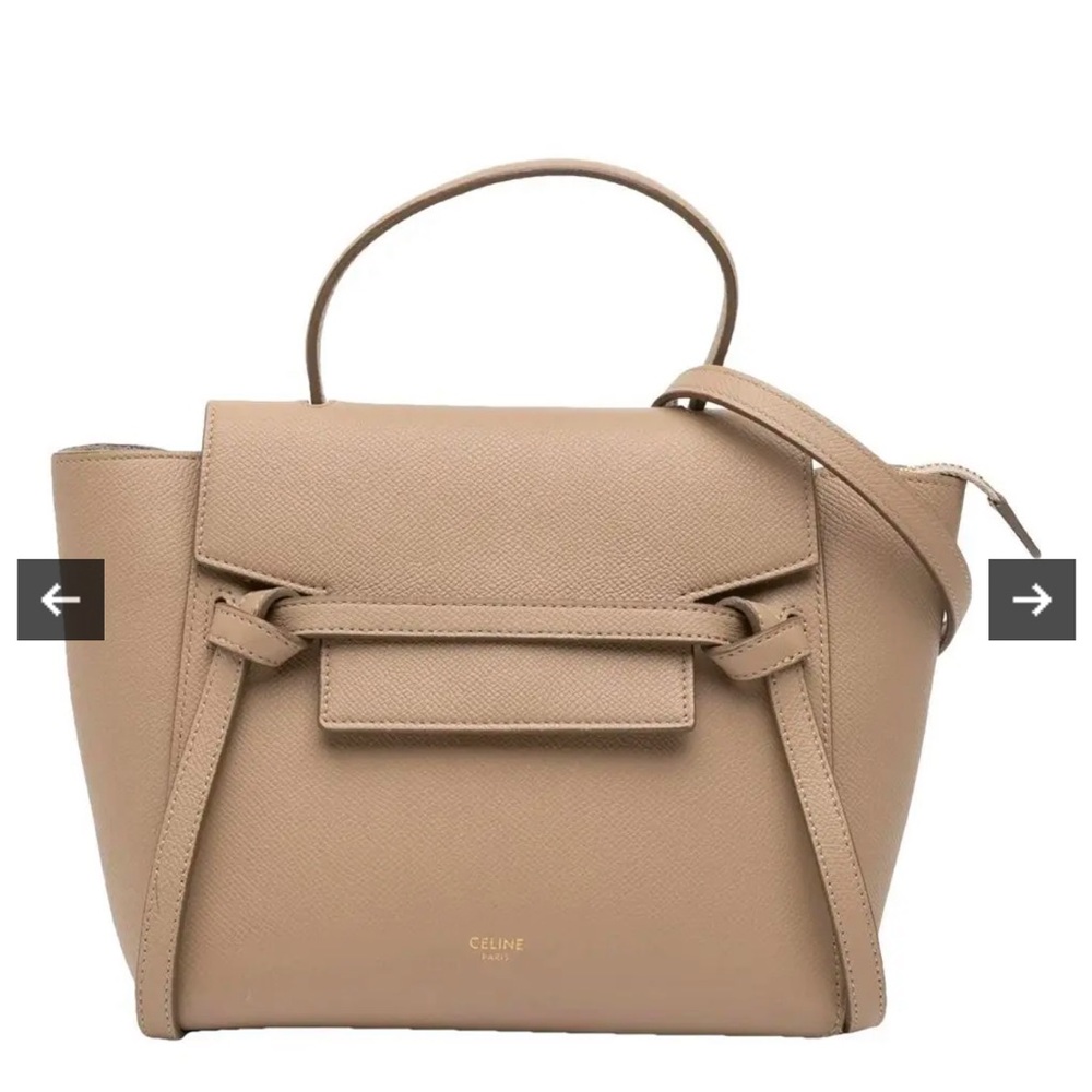 Celine Beige Leather Satchel